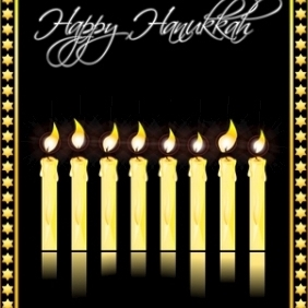 Happy Hanukkah Card - Kostenloses vector #214925
