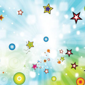 Coloreful Stars In Shinning Graphics - Free vector #215155