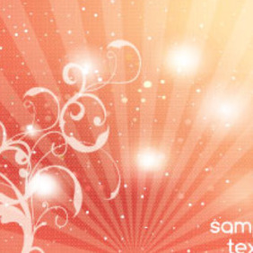 Swirly Dotted Orange Abstract Background - vector gratuit #215665 