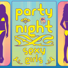 Sexy Girls Party Vector - бесплатный vector #215775