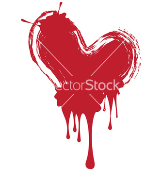 Free grunge red heart vector - vector gratuit #216195 