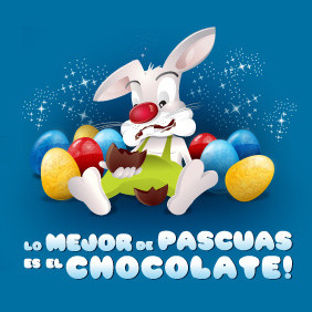 Lo Mejor De Las Pascuas Es El Chocolate - бесплатный vector #216345