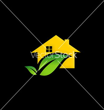 Free eco house logo vector - vector gratuit #216605 