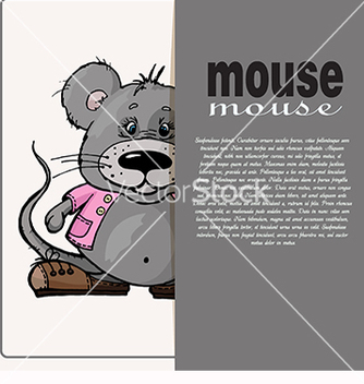 Free card with text and mouse vector - бесплатный vector #218375