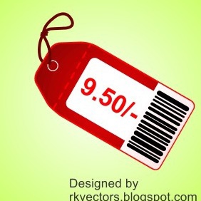 Beautiful Vector Red Price Tag - vector #218615 gratis