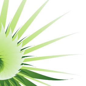 Green Abstract Flower Vector Background - vector gratuit #219385 