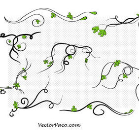 Vector Floral Swirl - vector #220425 gratis