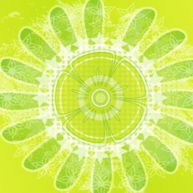 Grunge Green Floral Background Vector Graphic - vector #220635 gratis