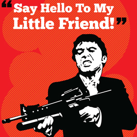 Iconic Cult Movie Vector Art: Scarface - Free vector #221125