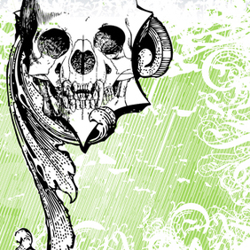 Money Skull 5 - vector gratuit #221165 