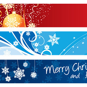 Christmas Banners - vector gratuit #221955 