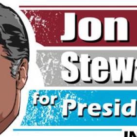 Jon Stewart Vector For President - Free vector #223215