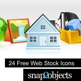 24 Free Web Stock Icons - vector #223225 gratis