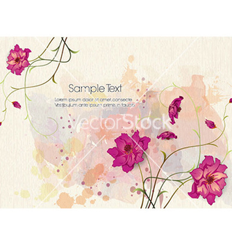 Free watercolor floral background vector - Kostenloses vector #224295