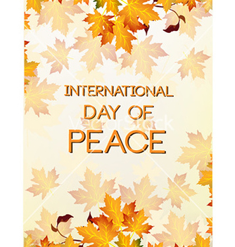 Free international day of peace with leaves vector - бесплатный vector #224465