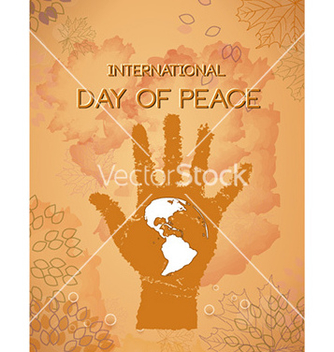 Free international day of peace with hand vector - Free vector #225605