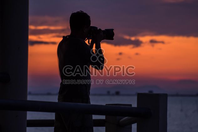 Silhouette at sunset - Kostenloses image #271895