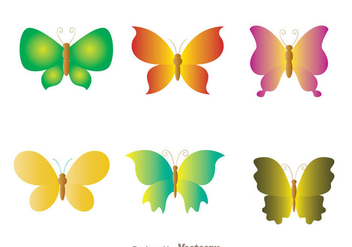 Butterfly Icons Set - Free vector #272755