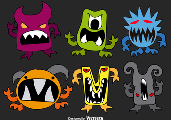 Hand drawn monsters - Free vector #275135