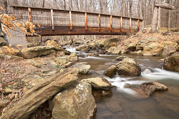 Cunningham Forest Bridge & Stream - HDR - Free image #294895