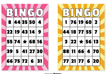 Bingo Card Illustrations - Kostenloses vector #301825