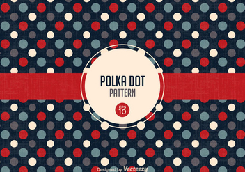 Free Retro Polka Dot Pattern Vector - Kostenloses vector #302115