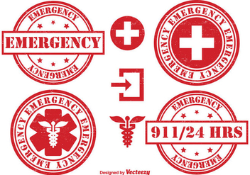 Emergency Badge Set - vector #302455 gratis
