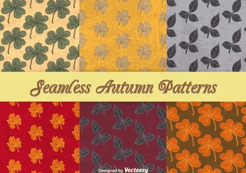 Autumnal seamless patterns - vector #303145 gratis