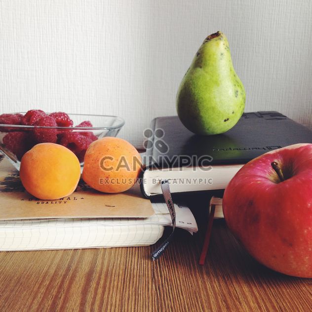 Fruits and notebooks - Free image #303325