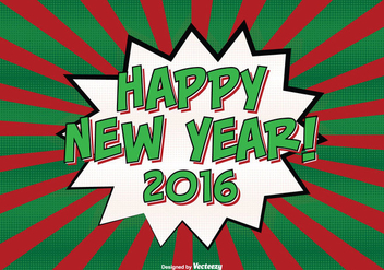 Comic Style New Year Background Illustration - vector #303425 gratis