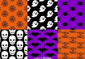 Halloween seamless patterns - vector gratuit #303475 