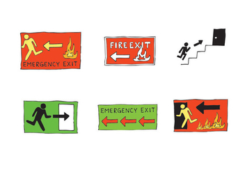 Free Emergency Exit SIgn Vector Series - Free vector #303855