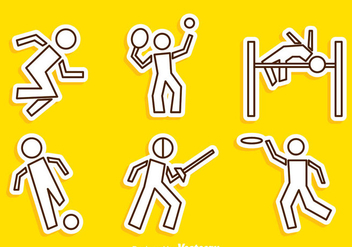 Sport Line Vector Icons - Free vector #304375