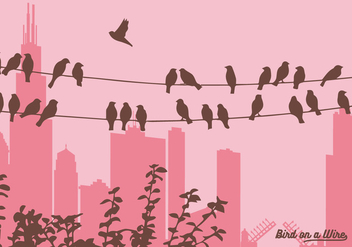 Vector Birds on a Wire - Free vector #305815