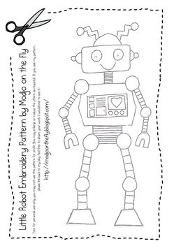 Robot Embroidery Pattern - image #310125 gratis