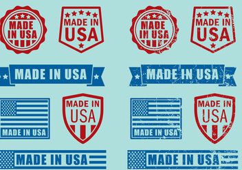 Made In USA Stamps - vector gratuit #317465 
