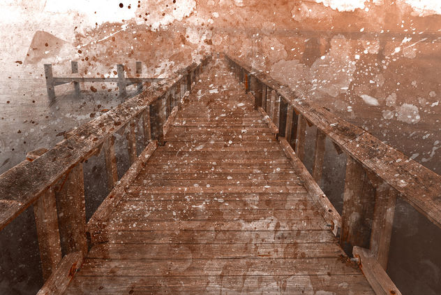 Acrylic Sepia Pier - image gratuit #324765 