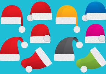 Santa Claus Hats - Free vector #327045