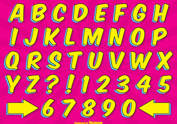 Comic Style Alphabet Set - vector gratuit #327065 