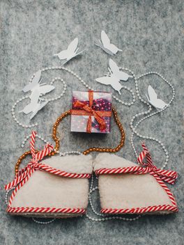 Tiny boots, gift and butterflies - image #327285 gratis