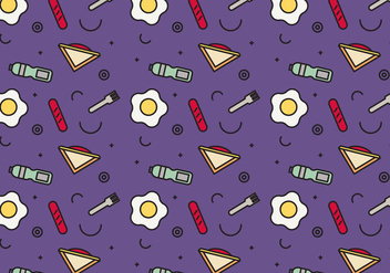 Free School Lunch Vector Pattern #4 - Free vector #327455