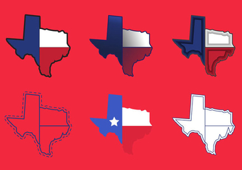 Texas Map Vector Icons #2 - vector gratuit #328865 