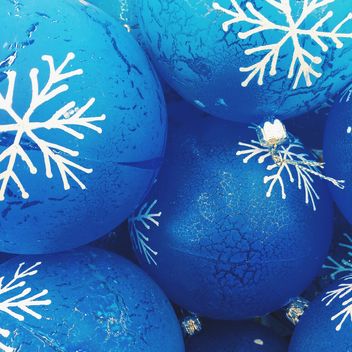 blue Christmas toys background - бесплатный image #329255