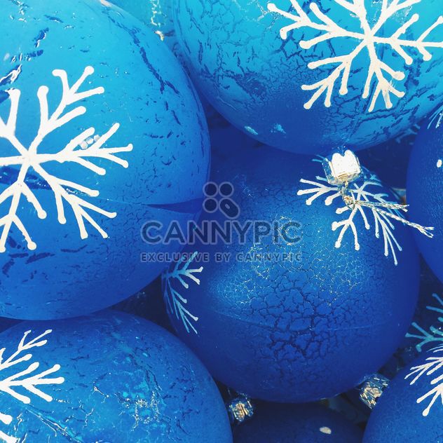 blue Christmas toys background - бесплатный image #329255
