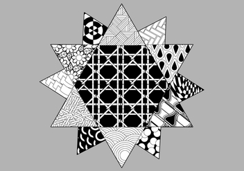 Pattern Filled Coloring Page - vector #329465 gratis