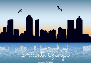Atlanta Georgia Skyline Illustration - Free vector #330615