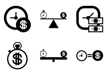 Free Time is Money Vector Icon - vector gratuit #331555 