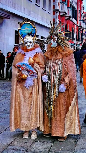 people in masks on carnival - image gratuit #333635 