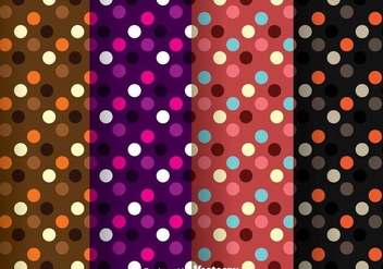 Dark Polka Dot Pattern - Free vector #334055