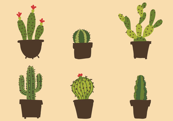 Vector Cactus Illustration Set - vector gratuit #334395 